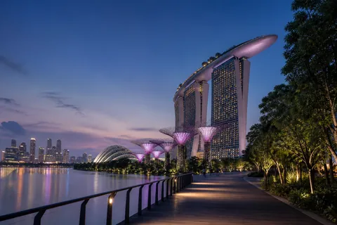 Vue de Singapour et de son patrimoine urbain
