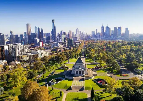 Vista fotográfica de Melbourne